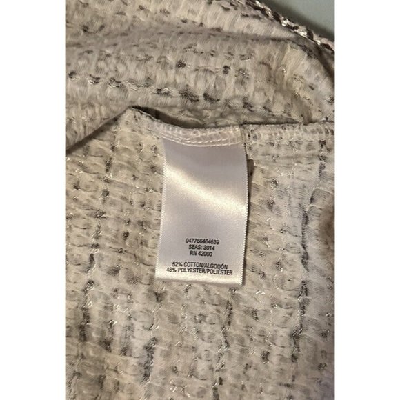 Jacqueline Smith Women’s Brown And White Short Sleeve Top Size XL Cotton Blend - Picture 6 of 10